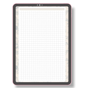 Printable Muted Floral Planner Notes Grid Printable Tracia Creative   