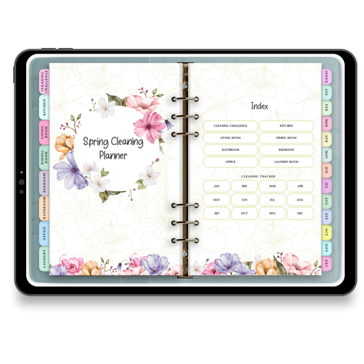 Spring Cleaning Digital Planner | Digital Planner | $5.01 - $10.00, Digital Planner, latest, Monthly Planner, planner, To Do List | Tracia Creative