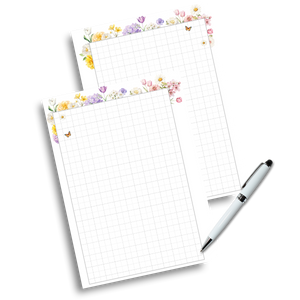 Elegant Spring Flowers Design on Notes Page