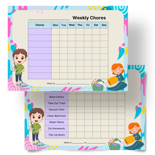 Kids Weekly Chore Chart Printable Tracia Creative   