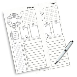 Daily Planner with Podcast, Phone and Date Tracker Planner Insert Tracia Creative   