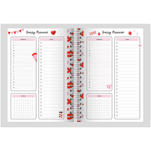 Valentine’s Theme Daily Planner Printable Tracia Creative   