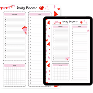 Valentine’s Theme Daily Planner Printable Tracia Creative   