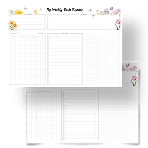 Weekly Desk Planner - A4 Landscape | Printable | $0.00 - $5.00, 3-24, A4, planner, Printable, weekly | Tracia Creative