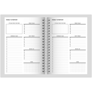 Weekly Overview Planner Page - Minimalist Tracia Creative
