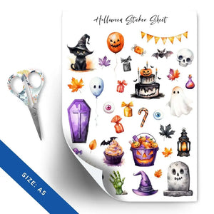 Halloween Sticker Sheet Planner Insert Tracia Creative   